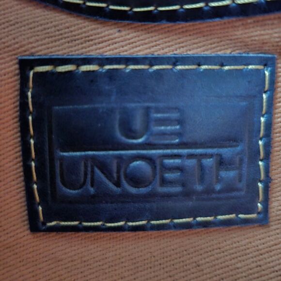 UE UNOETH Blue Leather Large Tote Bag - Picture 8 of 11